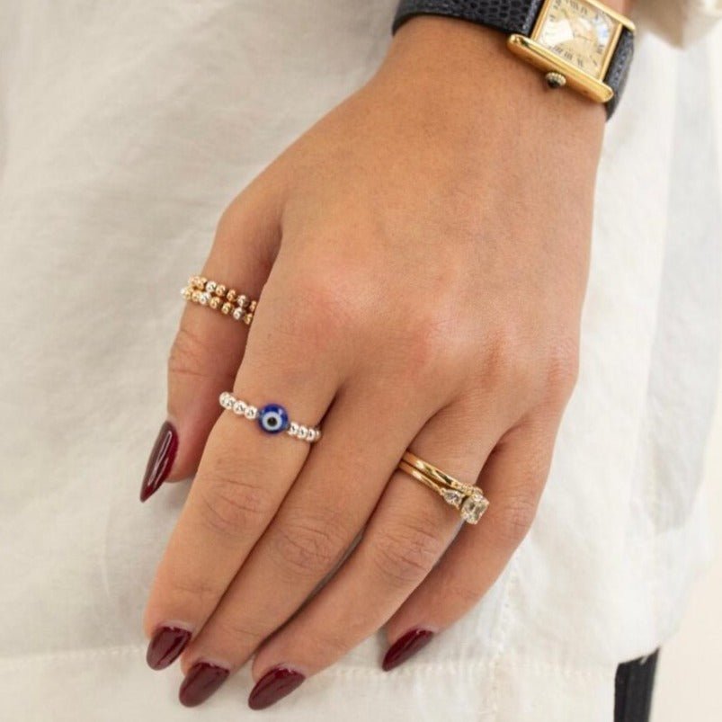 Eye Ring / Sparkle Eye Gold Filled / Sterling Silver Ring
