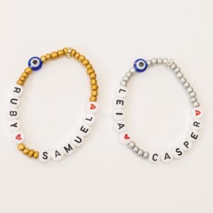 Multiple Name Eye & Heart Bracelet