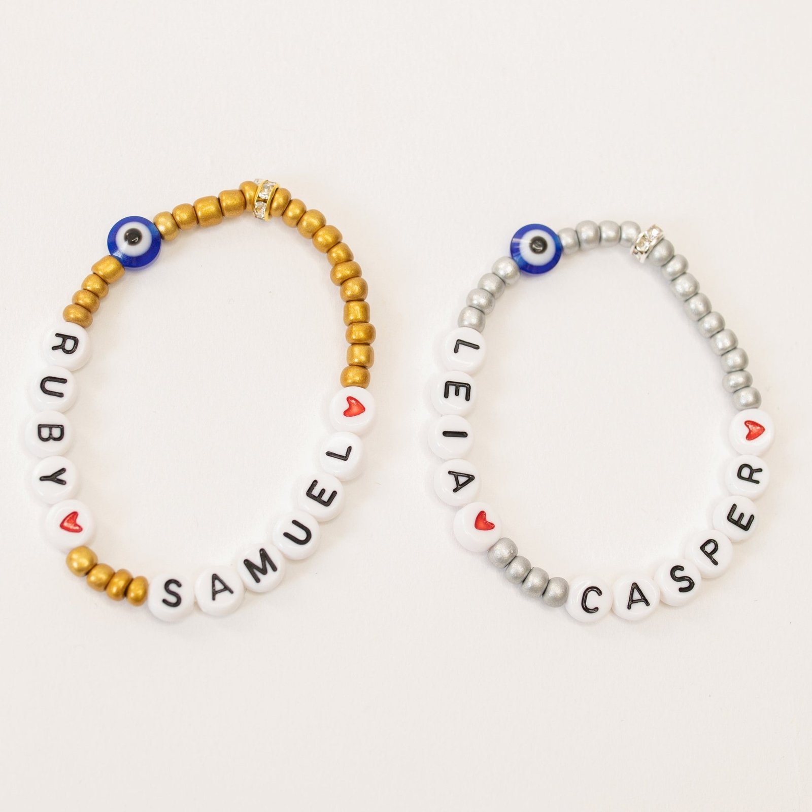 Multiple Name Eye & Heart Bracelet