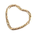 14ct Gold Filled Textured Heart +&pound;3.00