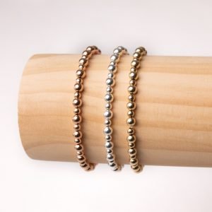 The Jax - Mixed Size | Gold Filled, Sterling Silver Bracelet (4mm & 3mm beads)