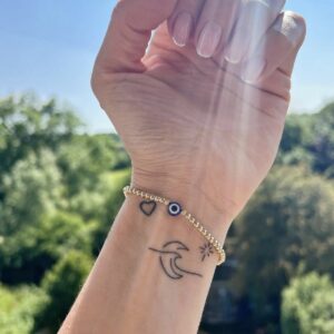 Luxe Mini Sparkle Eye | Gold Filled, Sterling Silver Stacking Bracelet (3mm beads)