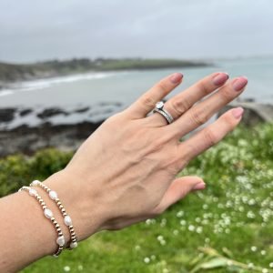 Luxe Freshwater Pearl | Gold Filled, Sterling Silver Bracelet (3mm beads)