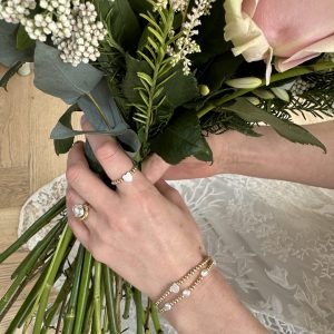 Bride's Freshwater Pearl and Mother of Pearl Heart set
