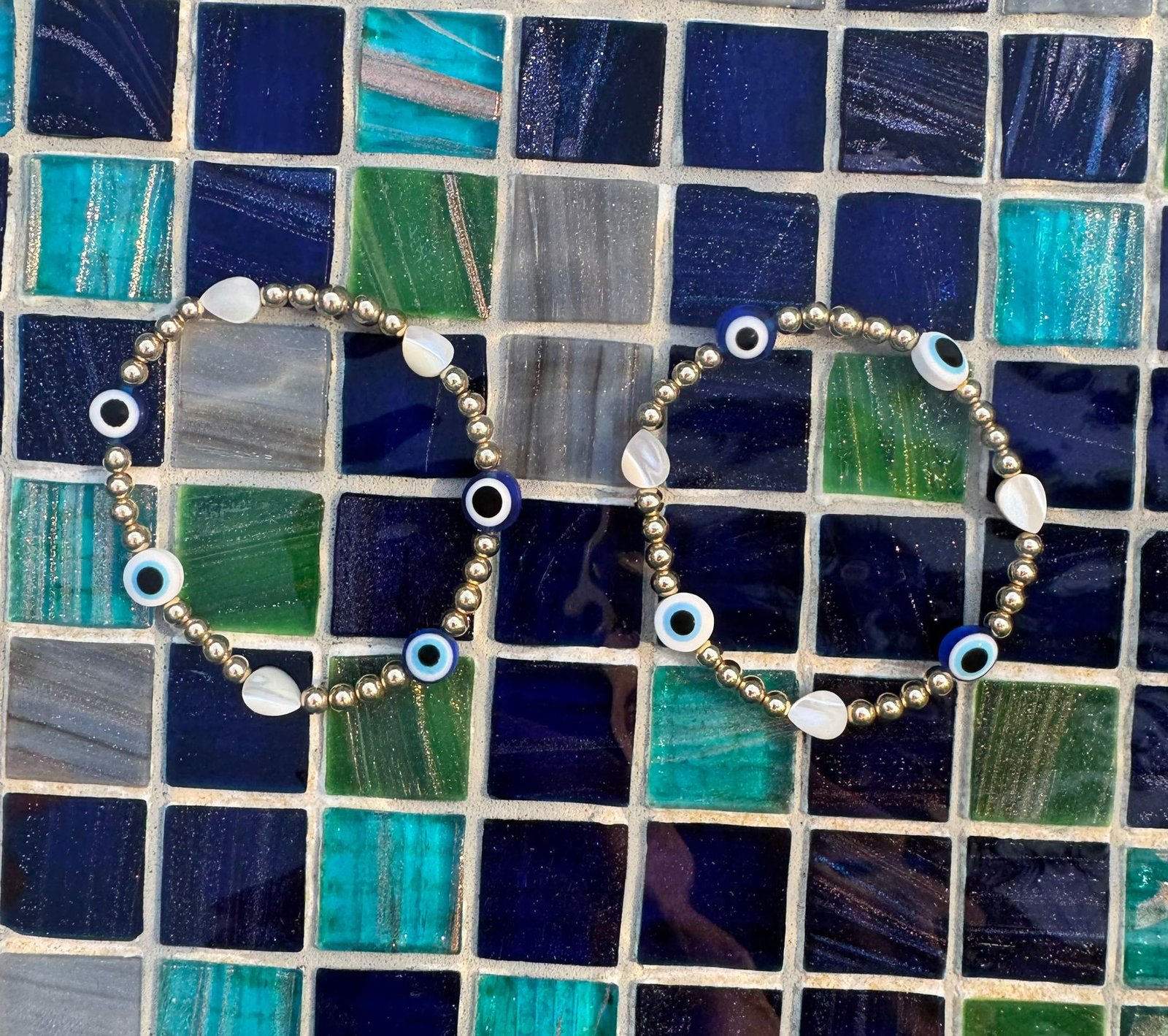 The Mykonos | Gold Filled, Sterling Silver Bracelet (4mm beads) - Image 4