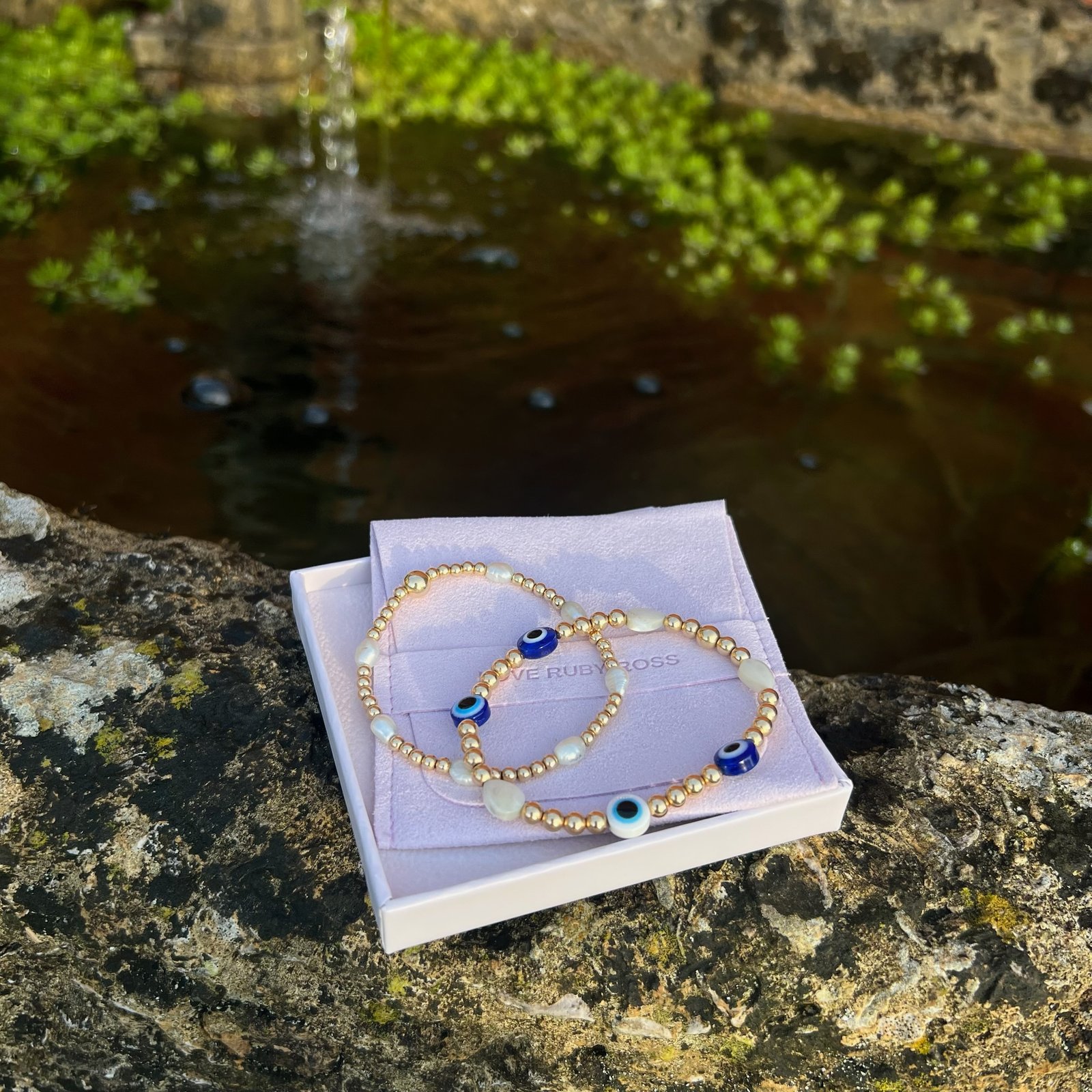 The Mykonos | Gold Filled, Sterling Silver Bracelet (4mm beads) - Image 2
