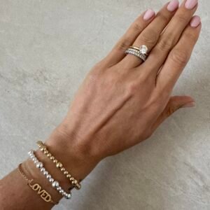 The Lucy - Luxe Stacking Bracelet (6mm & 4mm Mix)